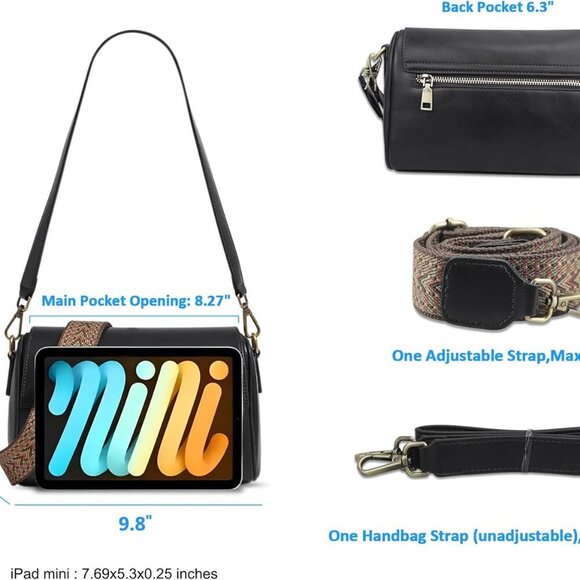 Versatile Vegan Leather Handbag with Detachable Straps - Travel-Friendly Design - Picture 3 of 9